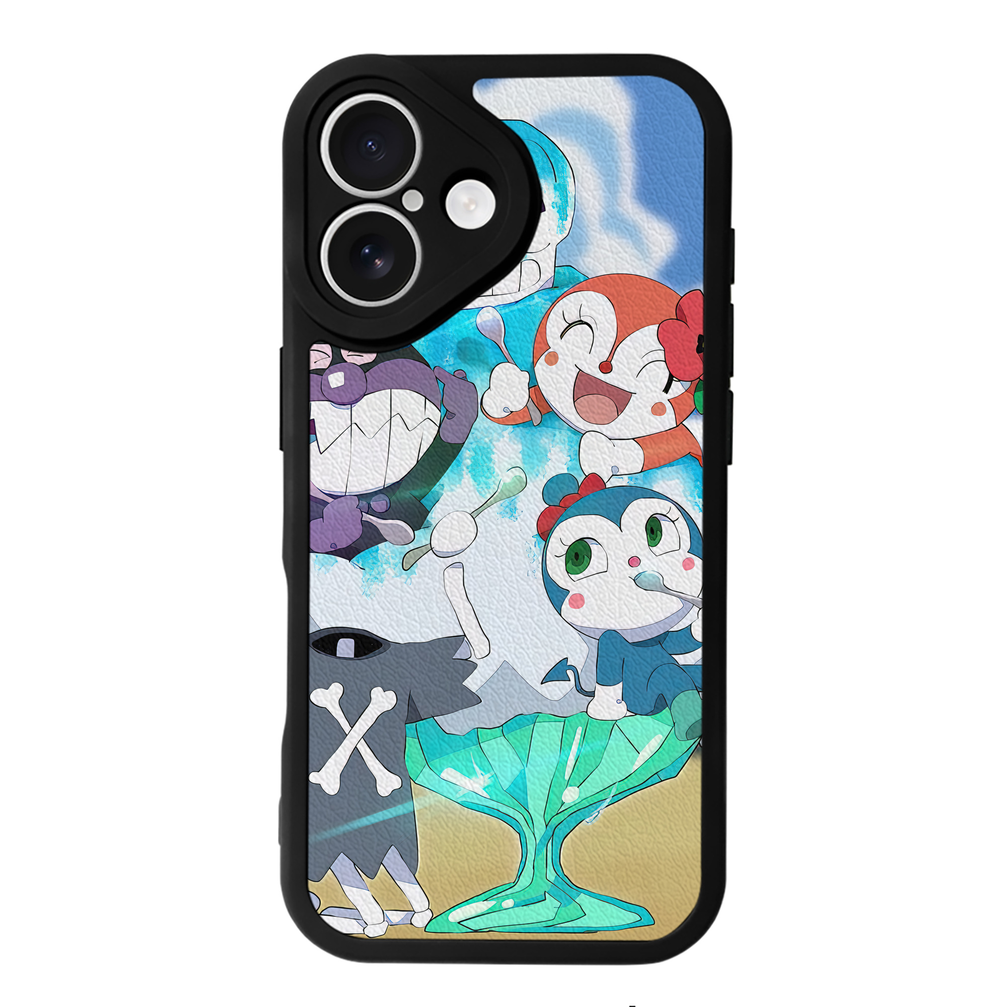 （画像用） アンパンマン Anpanman 【iPhone 16シリーズ対応】シリコンスマホケース（レザー調） 材質：シリコン